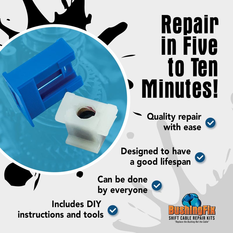 BushingFix.com BushingFix F2Kit Automatic Transmission Shifter Cable Replacement Bushing, Transmission Shift Cable Kit Fits Ford, Lincoln Models, Transmission Cable Bushing, Easy Repair - Image 3